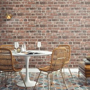 Peel And Stick Distressed Red Brick Wallpaper Boutique